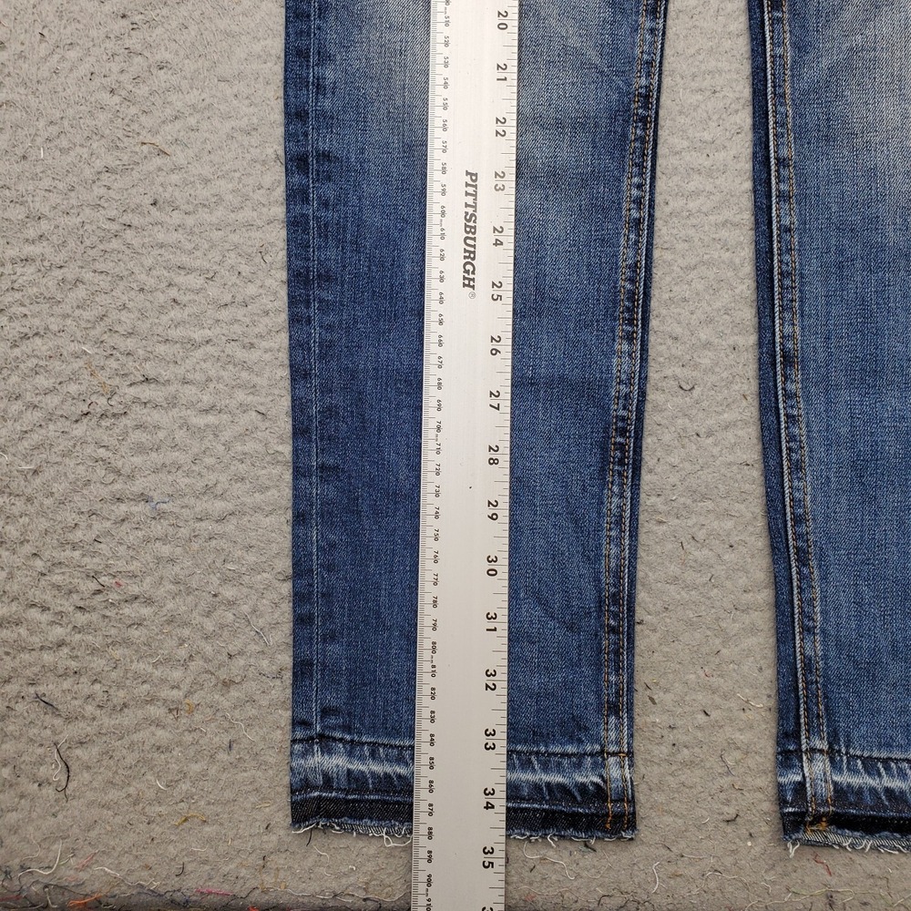 Rag & Bone Dre Capri Jeans Womens 27 Blue Denim Raw Hem Double Stitch 5-Pocket - Picture 3 of 11